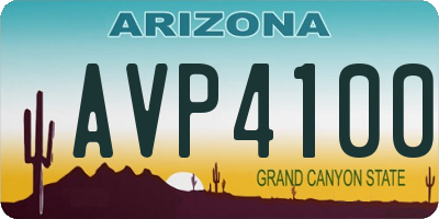 AZ license plate AVP4100