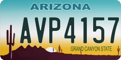 AZ license plate AVP4157
