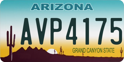 AZ license plate AVP4175