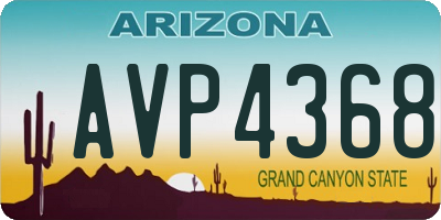 AZ license plate AVP4368