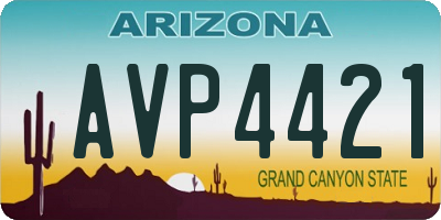 AZ license plate AVP4421