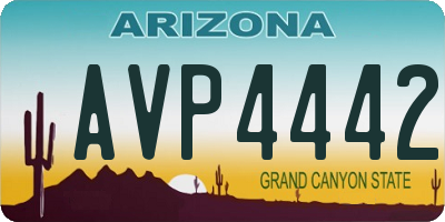 AZ license plate AVP4442