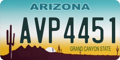 AZ license plate AVP4451