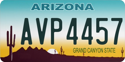 AZ license plate AVP4457
