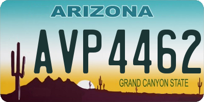 AZ license plate AVP4462