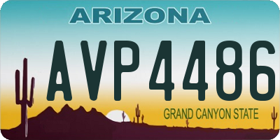 AZ license plate AVP4486