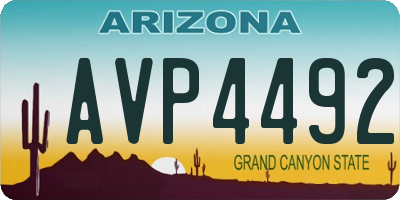 AZ license plate AVP4492