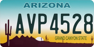 AZ license plate AVP4528