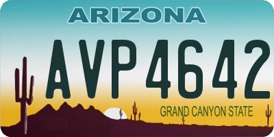 AZ license plate AVP4642