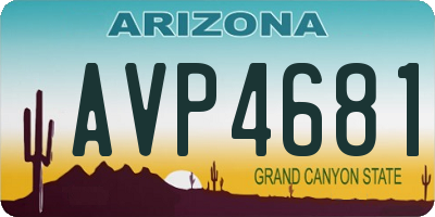 AZ license plate AVP4681
