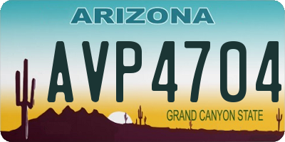 AZ license plate AVP4704