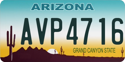 AZ license plate AVP4716