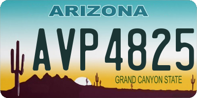 AZ license plate AVP4825