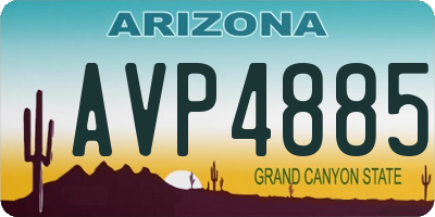 AZ license plate AVP4885