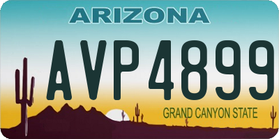 AZ license plate AVP4899