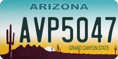 AZ license plate AVP5047