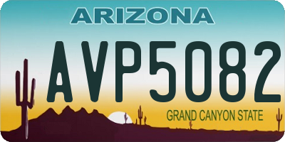 AZ license plate AVP5082
