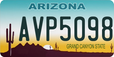 AZ license plate AVP5098