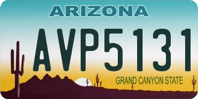 AZ license plate AVP5131