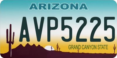 AZ license plate AVP5225