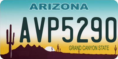 AZ license plate AVP5290