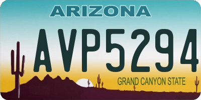 AZ license plate AVP5294
