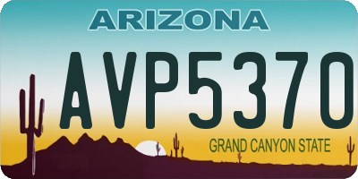 AZ license plate AVP5370