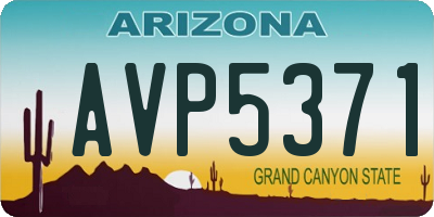 AZ license plate AVP5371