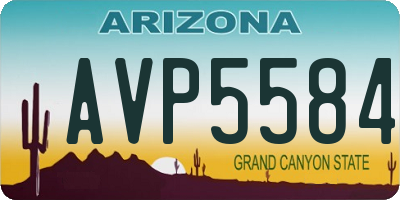 AZ license plate AVP5584