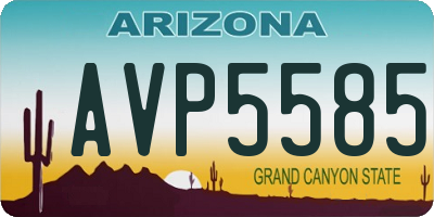 AZ license plate AVP5585
