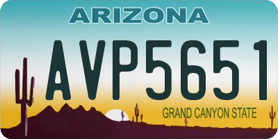 AZ license plate AVP5651
