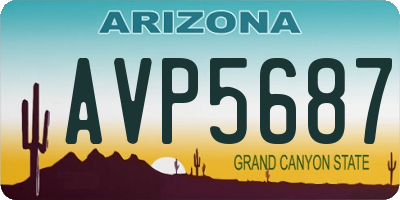 AZ license plate AVP5687