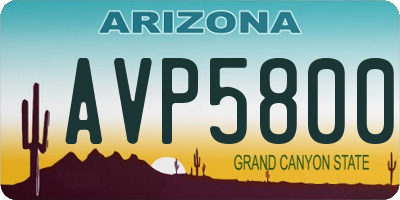 AZ license plate AVP5800