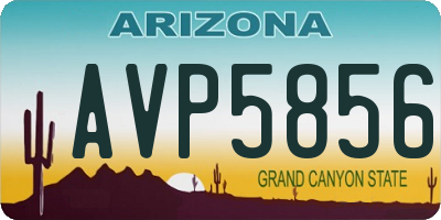 AZ license plate AVP5856