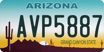 AZ license plate AVP5887