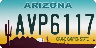 AZ license plate AVP6117