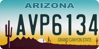 AZ license plate AVP6134