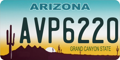 AZ license plate AVP6220