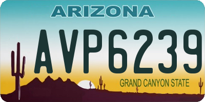 AZ license plate AVP6239