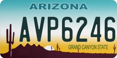 AZ license plate AVP6246