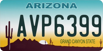 AZ license plate AVP6399