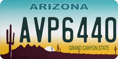 AZ license plate AVP6440