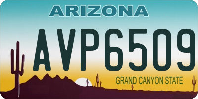 AZ license plate AVP6509