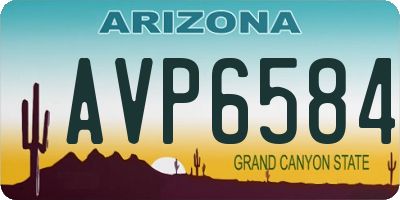 AZ license plate AVP6584