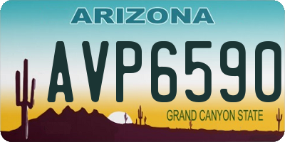 AZ license plate AVP6590