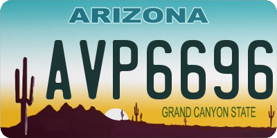 AZ license plate AVP6696