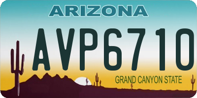 AZ license plate AVP6710