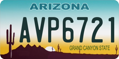 AZ license plate AVP6721