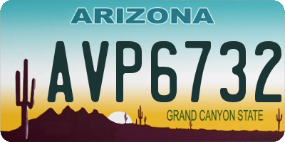 AZ license plate AVP6732