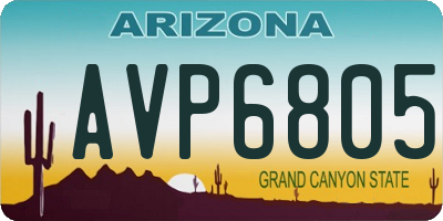 AZ license plate AVP6805